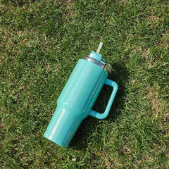 Glitter Tumbler 30oz Stainless Steel Thermal Water Bottle with Lid & Straw