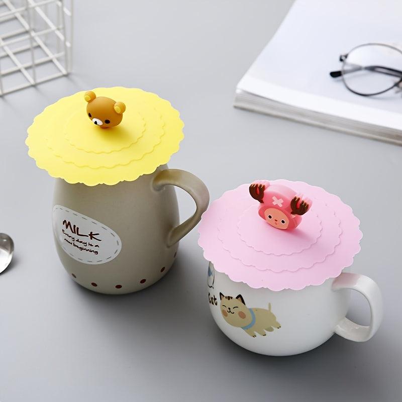 6 Pcs Silicone Cup Cover Leak-proof Dustproof Tea Water Sealed Bowls