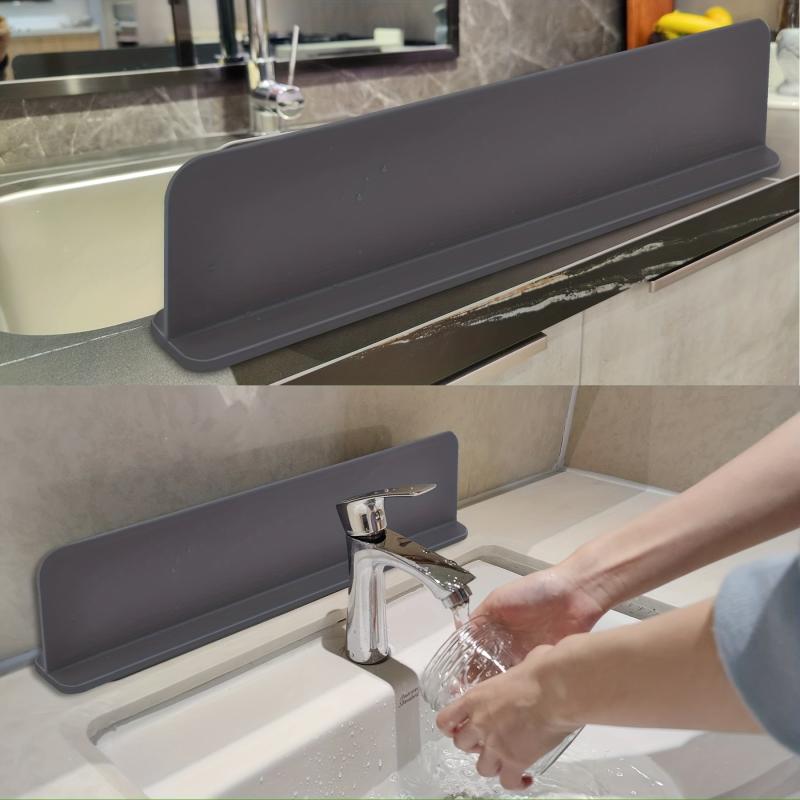 Silicone Sink Splash Guard with Suction Cup - Kitchen Sink Splash Guard