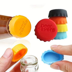 2pcs Silicone Reusable Bottle Caps Sealed Stopper Cover Kitchen Gadgets