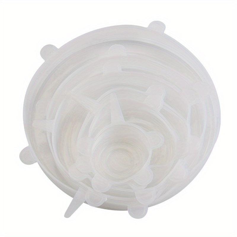 6pcs Silicone Stretch Lids Food Bowl Covers Reusable Multifunctional