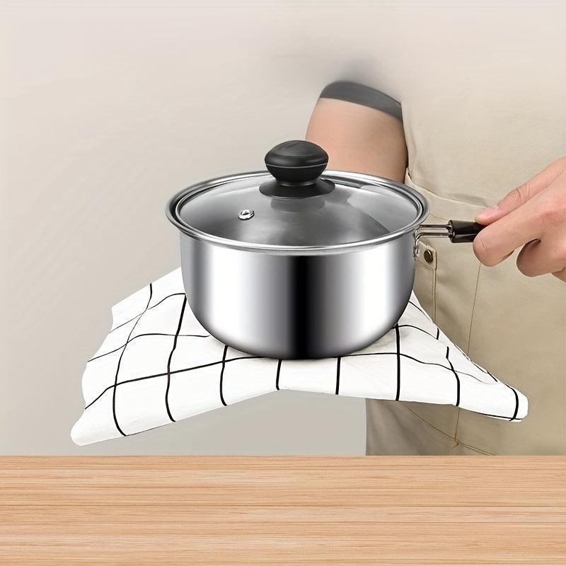 201 Stainless Steel Cooking Pot Large Capacity for Camping and Home Use