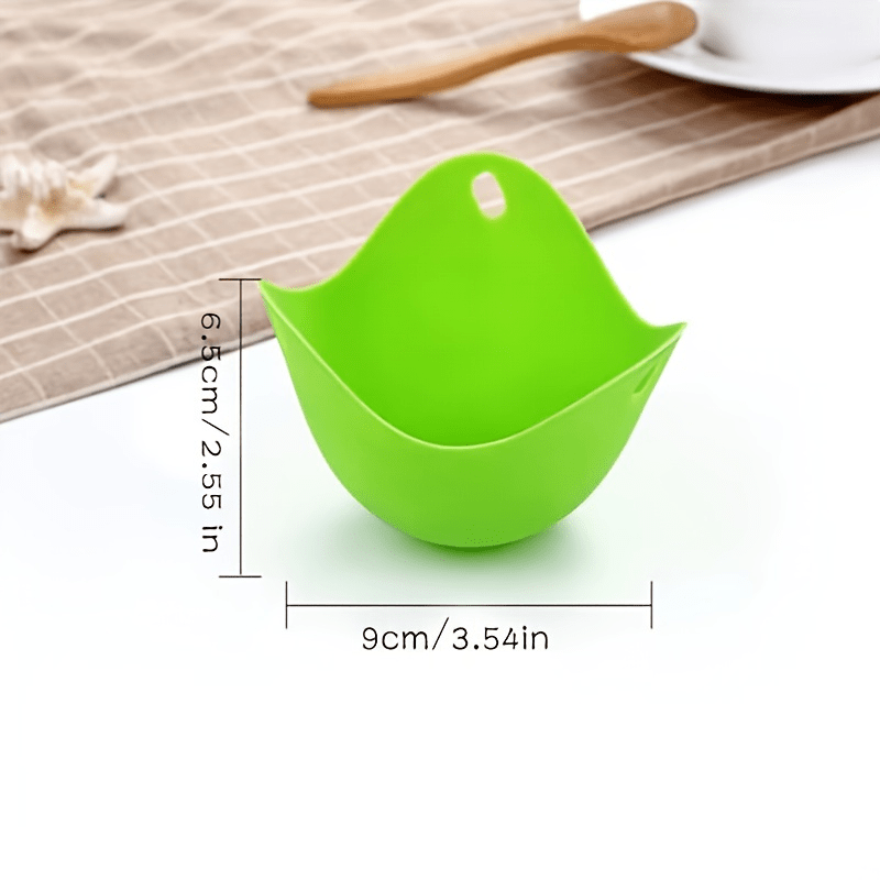 4pcs Silicone Egg Cooker Non Stick Poacher Steamed Egg Tray Kitchen Gadgets