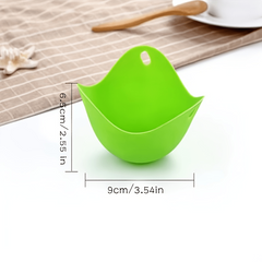 4pcs Silicone Egg Cooker Non Stick Poacher Steamed Egg Tray Kitchen Gadgets