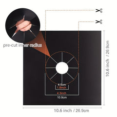 8pcs Non Stick Stove Burner Covers 10.6 X 10.6 Double Thickness BPA