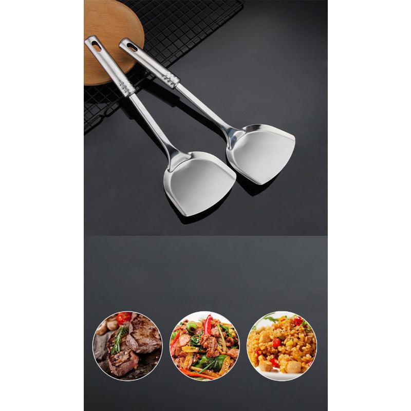 Heat-Resistant Stainless Steel Cooking Shovel with Long Handle