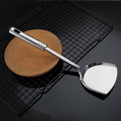 Heat-Resistant Stainless Steel Cooking Shovel with Long Handle