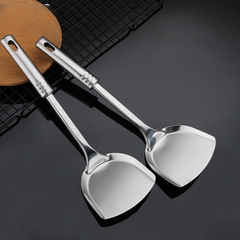 Heat-Resistant Stainless Steel Cooking Shovel with Long Handle