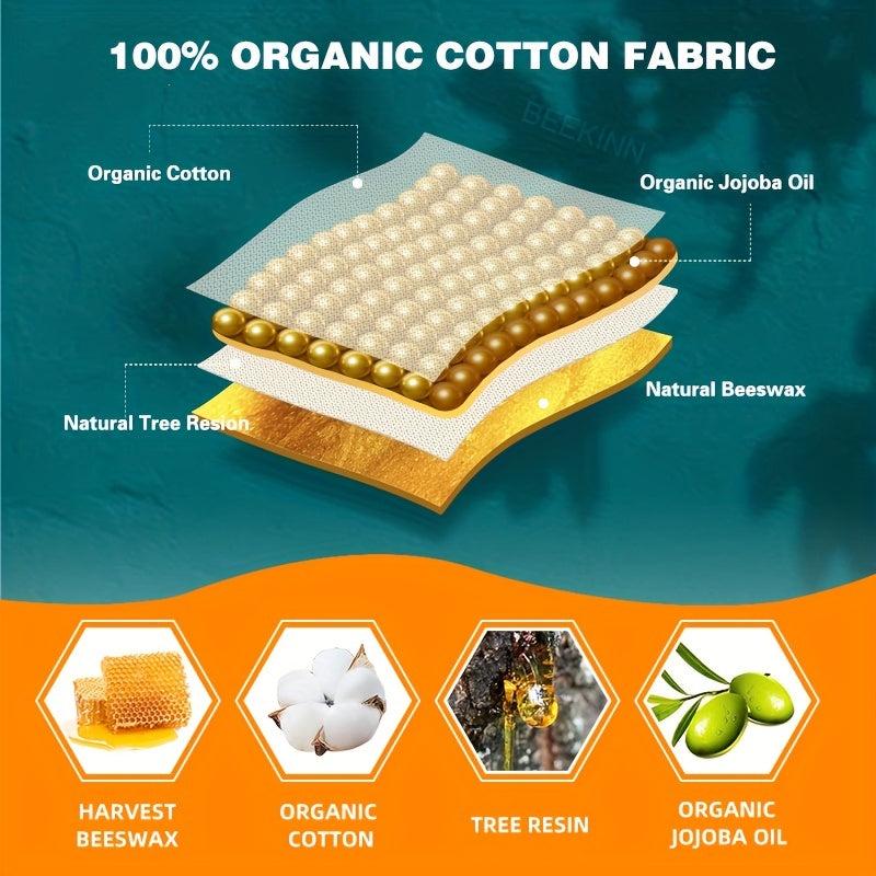 10pcs Beeswax Cloth Set Organic Bee Wax Wraps for Sandwich B