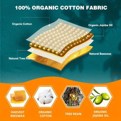 10pcs Beeswax Cloth Set Organic Bee Wax Wraps for Sandwich B