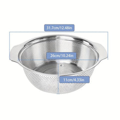 3pcs Stainless Steel Drain Basket with Double Handle