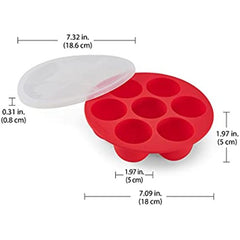Instant Pot Silicone Egg Bites Pan With Lid 6 & 8 Quart Red