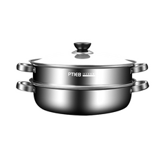 3pcs Stainless Steel Steamer Soup Pot Cookware