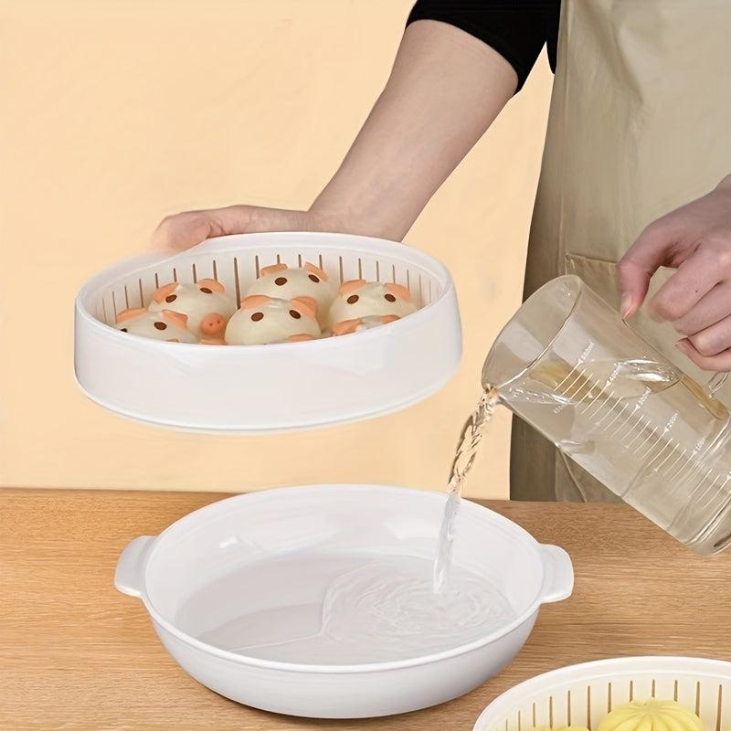 1pc Microwave Steamer 24 1 Tier 2 Tiers Cooker Kitchen Gadgets