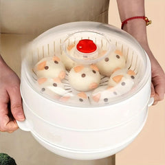 1pc Microwave Steamer 24 1 Tier 2 Tiers Cooker Kitchen Gadgets