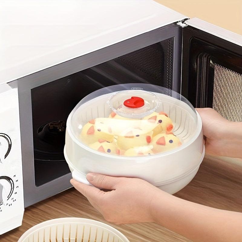 1pc Microwave Steamer 24 1 Tier 2 Tiers Cooker Kitchen Gadgets