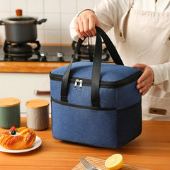 Insulated Lunch Bag for Student & Office Worker, Large Capacity Picnic Bag
