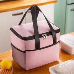 Insulated Lunch Bag for Student & Office Worker, Large Capacity Picnic Bag
