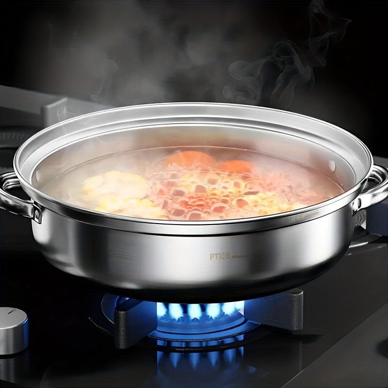 3 Tier Steamer Pot Set Stainless Steel Stockpot Multifunction Thick Steaming Pot