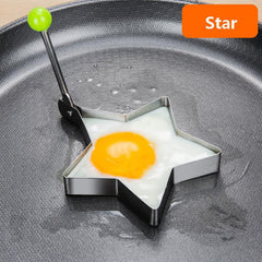 4pcs Stainless Steel Egg Pancake Shaper Omelette Mold Frying Egg Cooking
