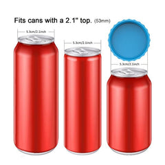 6pcs Silicone Can Lids Leak proof Caps For Soda Beverage Cans