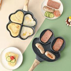 4-Heart Hole Frying Pan Nonstick Eggs Cooker Omelet Pan Household Cooking