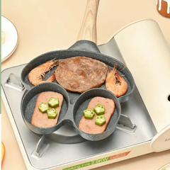 4-Heart Hole Frying Pan Nonstick Eggs Cooker Omelet Pan Household Cooking