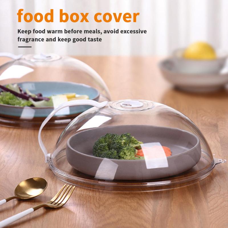 Microwave Food Anti Sputtering Cover with Handle Heat Resistant Lid