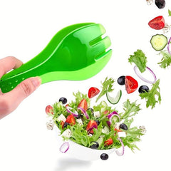 Detachable Food Tong Green Salad Tong Spoon Spork Kitchen Gadget