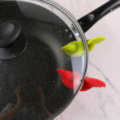 Portable Pot Clips Cartoon Silicone Spoon Holder
