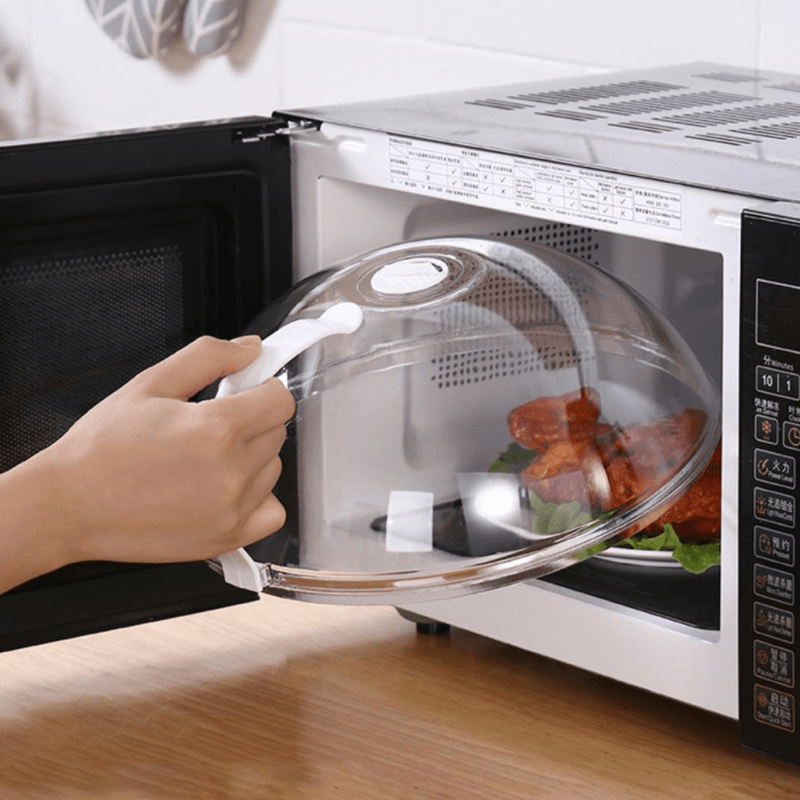 4PCS Microwave Food Anti-Sputtering Lid Heat Resistant With Handle