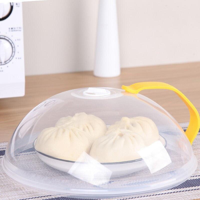 4PCS Microwave Food Anti-Sputtering Lid Heat Resistant With Handle