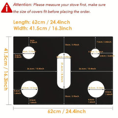 Gas Range Stove Top Protectors Non Stick Liner Washable Stove Protect
