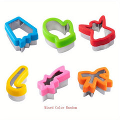 6pcs Christmas Biscuit Cutters Cookie Stamps Plunger Cutter Fondant Molds