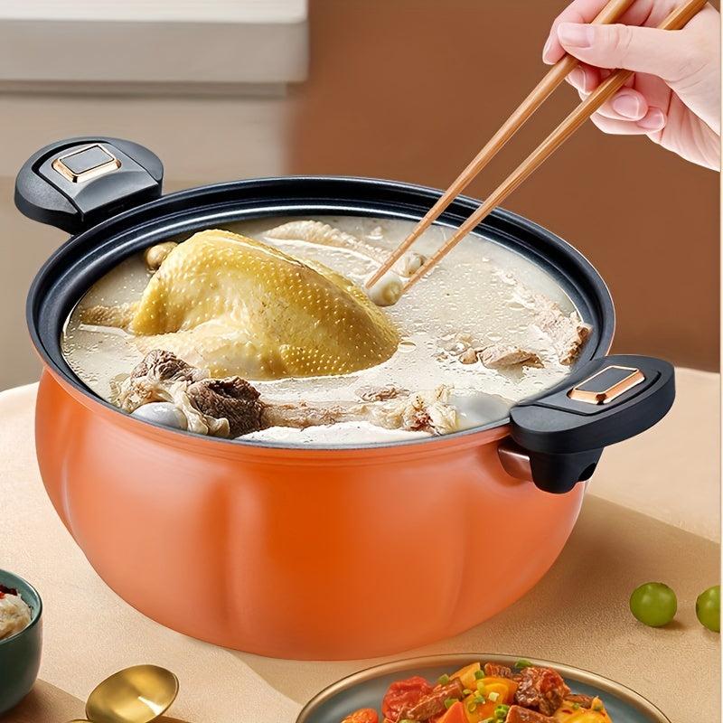 Pumpkin Micro Pressure Cooker Cast Iron Stone Stockpot 8L Kitchen Utensils