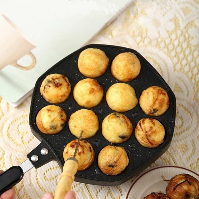 Takoyaki Pan 12 Holes Octopus Ball Maker Non Stick Cooking Plate