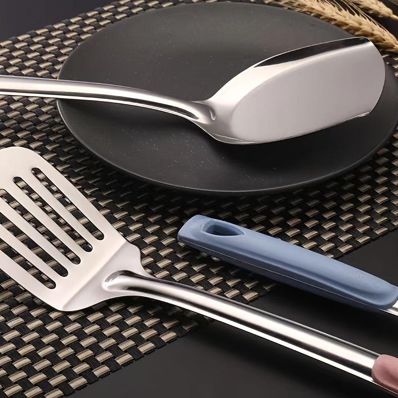 Stainless Steel Kitchen Utensil Set with Stir Frying Shovel and Soup Spoon