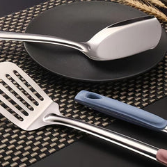 Stainless Steel Kitchen Utensil Set with Stir Frying Shovel and Soup Spoon