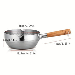 Yukihira Pan Stainless Steel Sauce Pan with Glass Lid