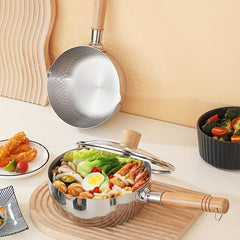 Yukihira Pan Stainless Steel Sauce Pan with Glass Lid