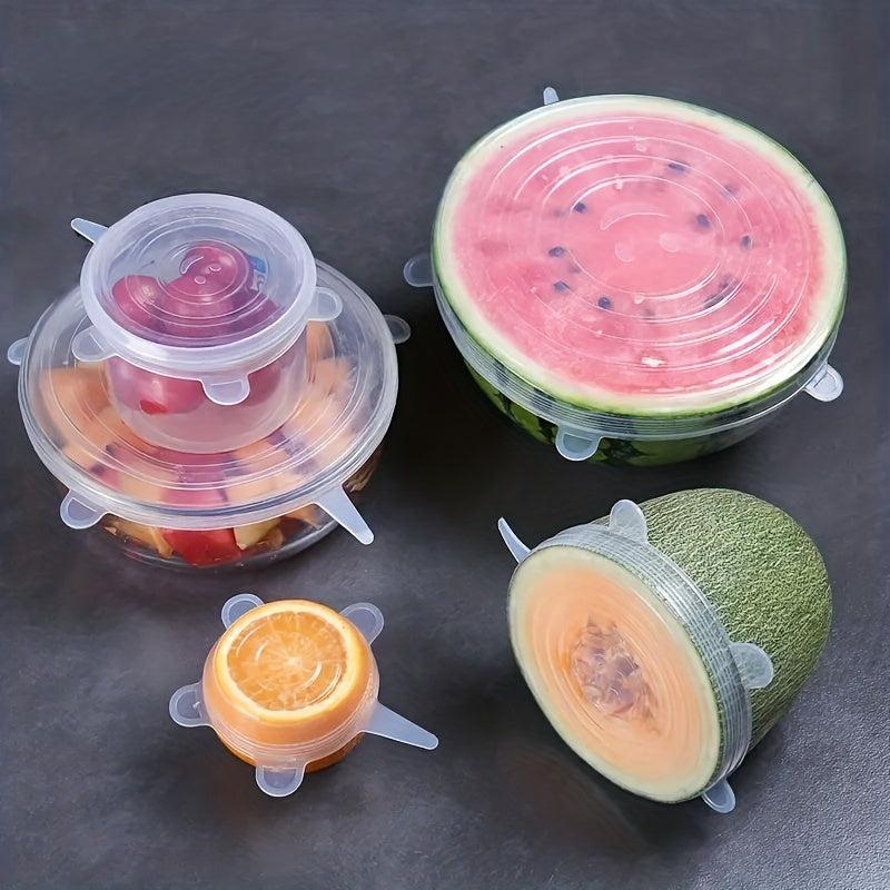 6pcs Silicone Stretch Lids - Durable Food Storage Covers