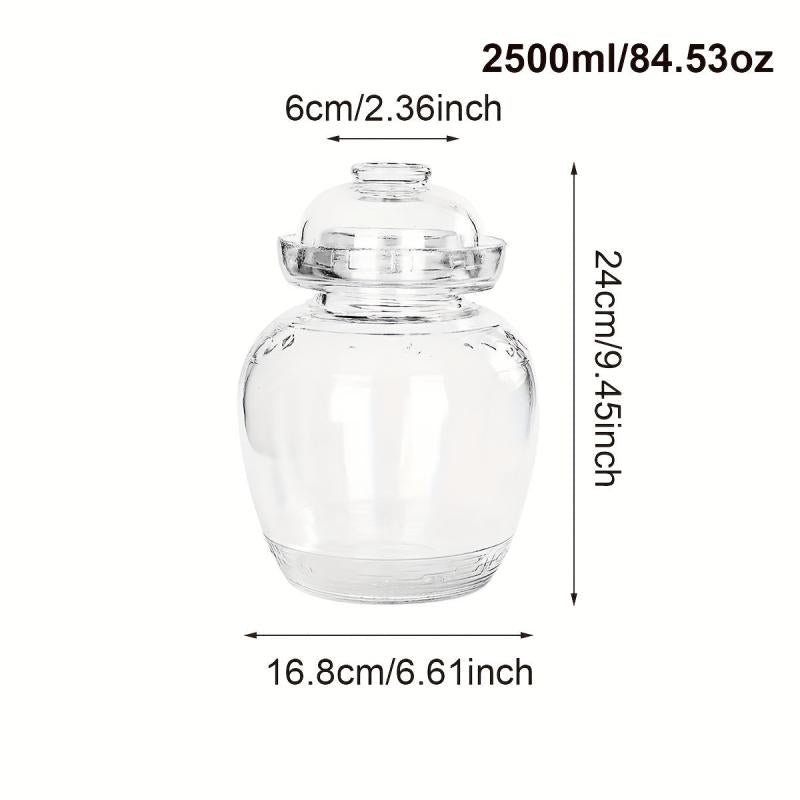 2500ml Glass Pickle Jar with Lid for Fermentation
