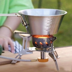 4pcs Foldable Stainless Steel Camping Bowl with Storage Bag