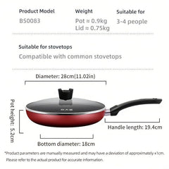 Non Stick Cast Iron Skillet for Gas Stove Top and Induction Cooker