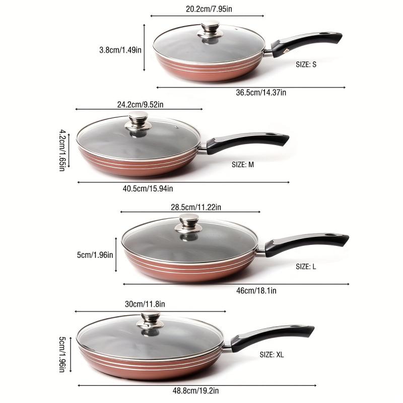 Non Stick Aluminum Skillet for Gas Stove Top and Induction Cooker
