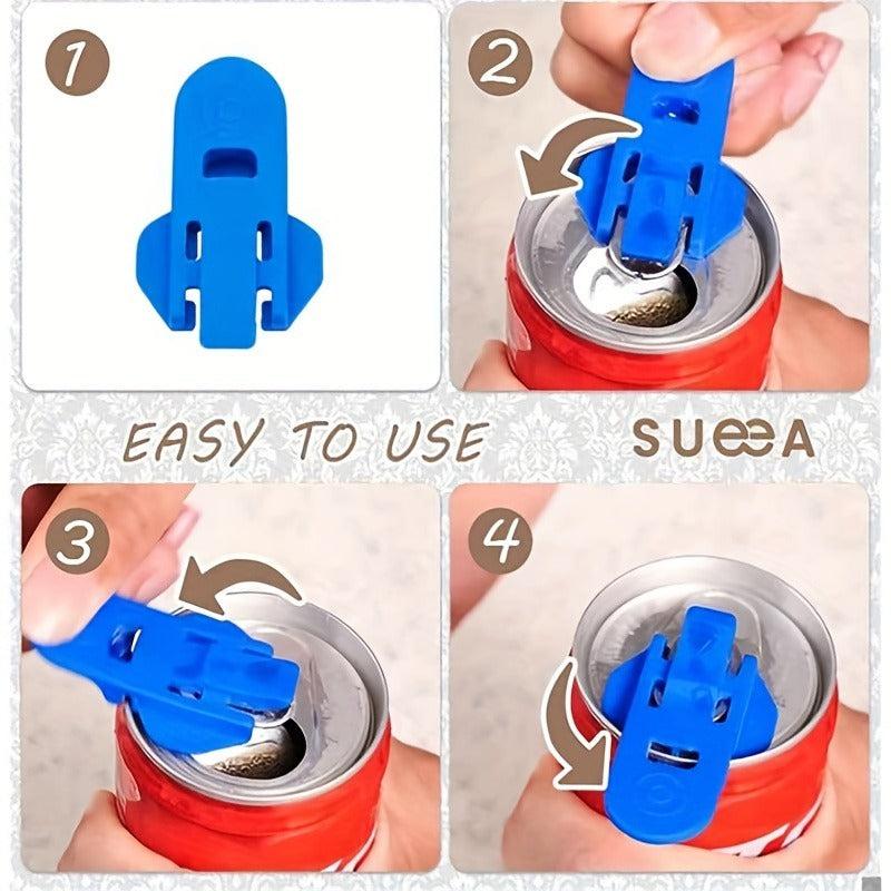 6pcs Plastic Drink Can Opener - Handheld Beer and Cola Can Opener