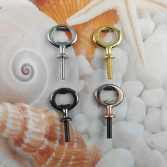 8pcs Metal Bottle Opener Thread DIY Craft Beer Bottle Opener Wooden Lathe