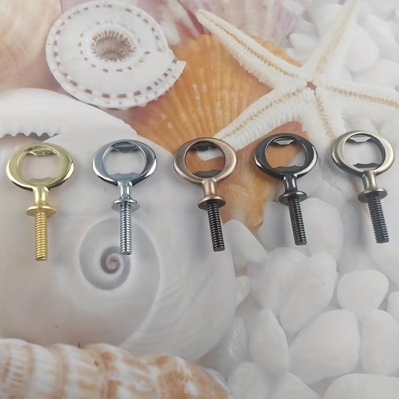 8pcs Metal Bottle Opener Thread DIY Craft Beer Bottle Opener Wooden Lathe