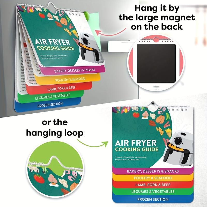 Cheat Plate Magnet Cooking Guide Air Fryer Set Recipes Instant Accessories