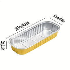 50pcs Disposable Baking Tin Foil Pan With Lid for Mini Brownies Muffins
